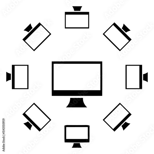 computer network icon vector