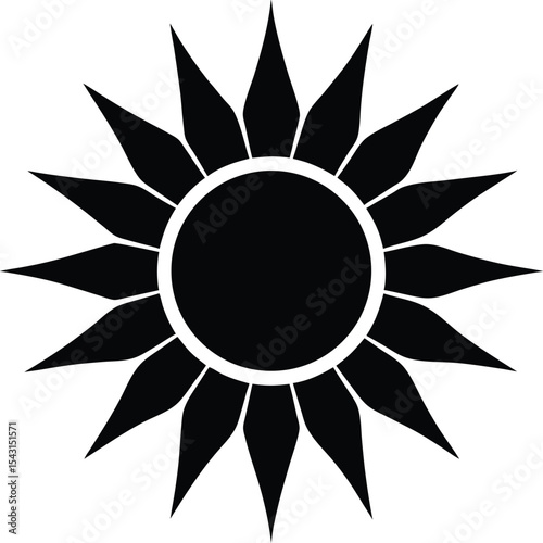 Geometric Sun Emblem