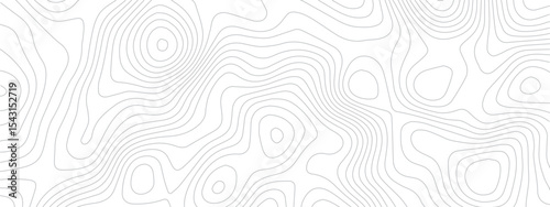 Abstract Geographic Line Pattern with Seamless Mountain and Ocean Contours in a Modern Topographic Map Design
