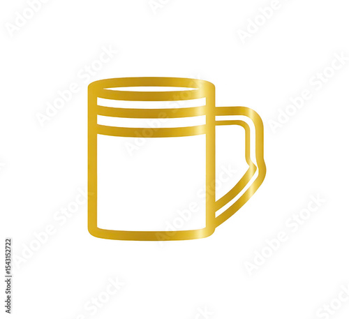 Golden Drink Mug Icon
