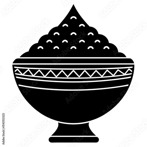 Couscous vector silhouette illustration isolated on white background