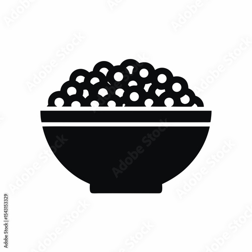 Couscous icon vector silhouette illustration isolated on white background