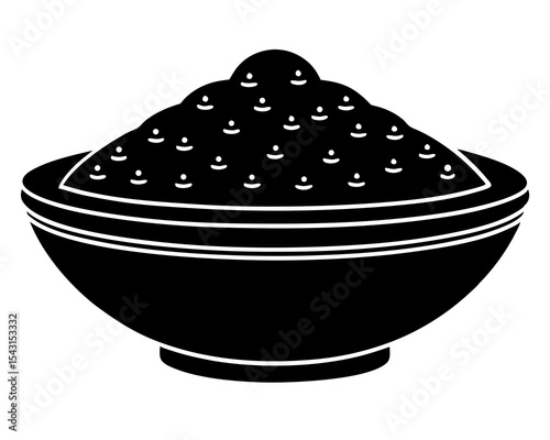 Couscous vector silhouette illustration isolated on white background
