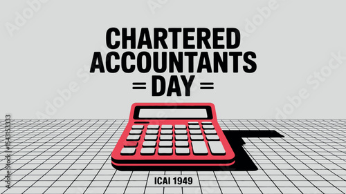 Chartered Accountants Day Graphic with Calculator 