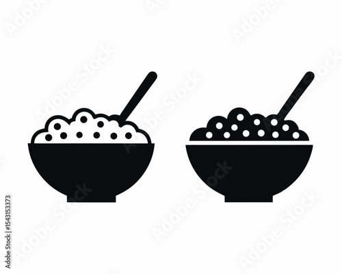 Couscous icon vector silhouette illustration isolated on white background