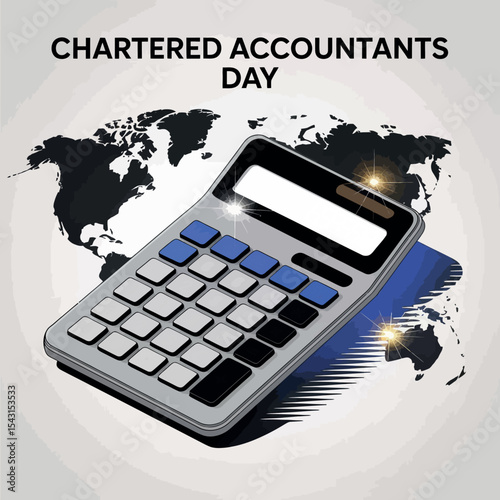 Chartered Accountants Day Graphic with Calculator 