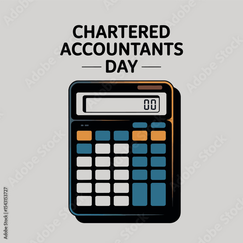 Chartered Accountants Day Graphic with Calculator 