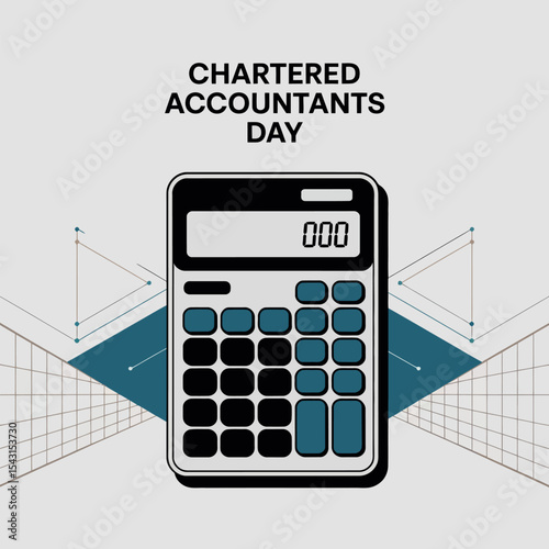 Chartered Accountants Day Graphic with Calculator 