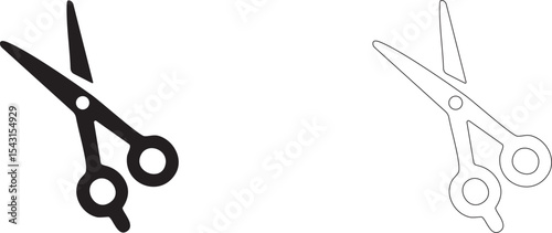 Scissors vector icon on white background.