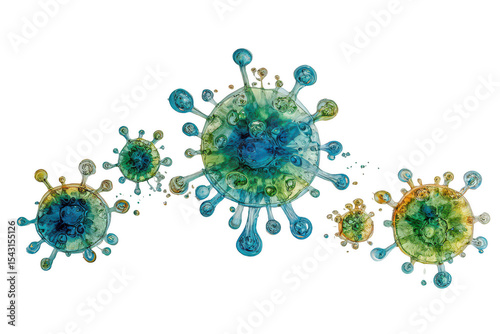 Virus Clusters - Microscopic View