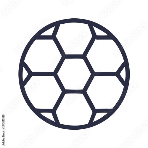 icon of a soccer ball with hexagonal pattern design  