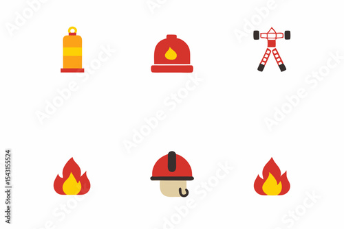 Colorful Fire and Safety Vector Icons Collection for Professional Use