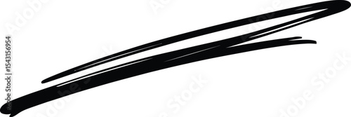 Abstract Black Ink Stroke High-Resolution Vector Graphic for Design Projects