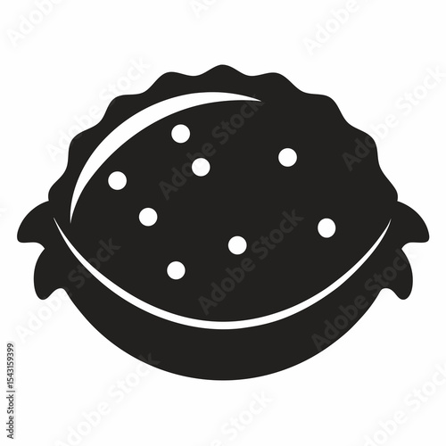 Chapati vector silhouette illustration isolated on white background
