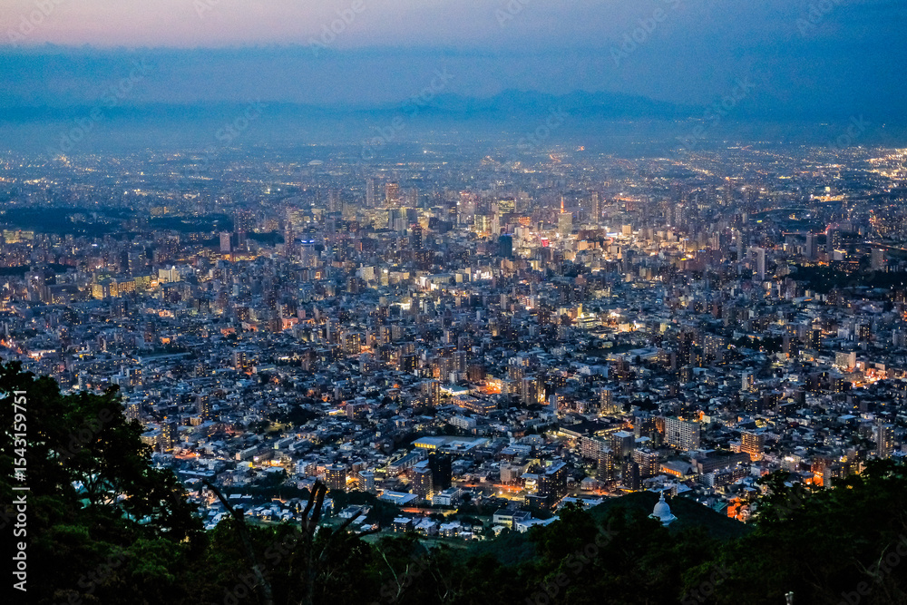 Obraz premium 北海道札幌市藻岩山からの夜景