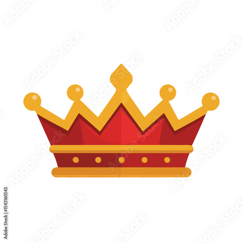 crown isolated in White Background, crown vector, Flat lay vector illustration