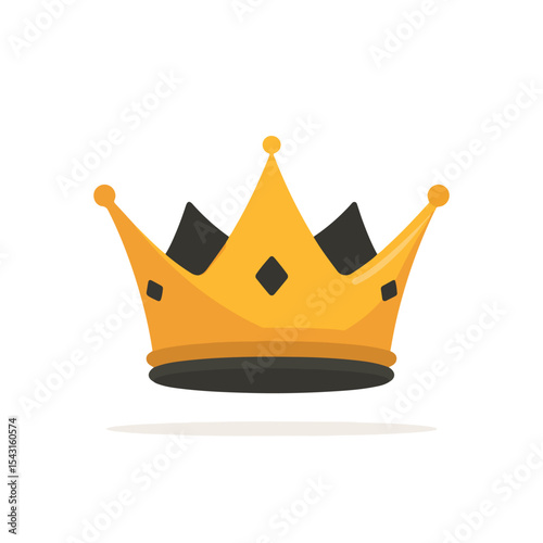 crown isolated in White Background, crown vector, Flat lay vector illustration