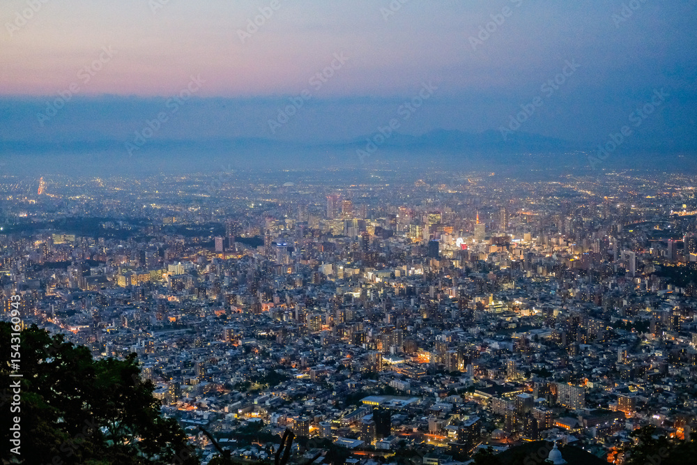 Obraz premium 北海道札幌市藻岩山からの夜景