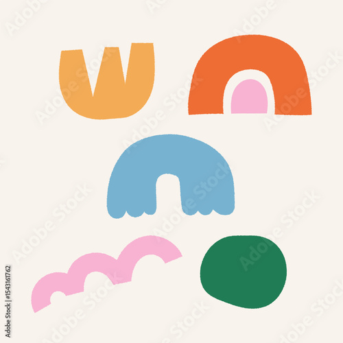 Retro Handdrawn Abstract Shape