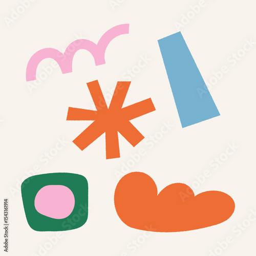 Retro Handdrawn Abstract Shape