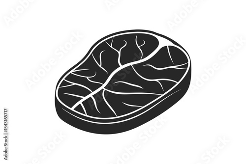 Beef vector silhouette illustration isolated on white background