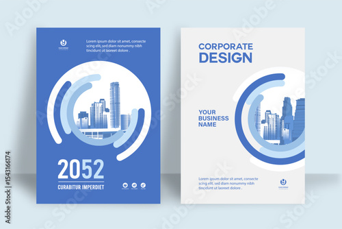 City Background Business Book Cover Design Template