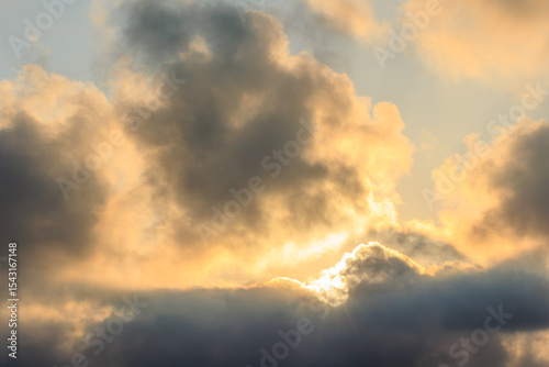 Wallpaper Mural beautiful dramatic sunset sky with clouds and sun behind clouds Torontodigital.ca