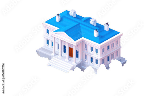 White House Isometric Illustration