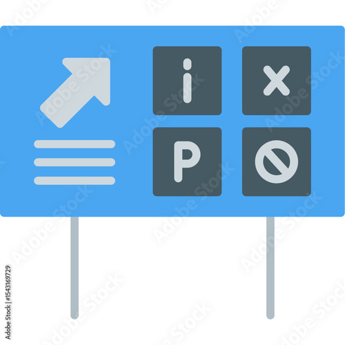 Service Area Sign Board Icon