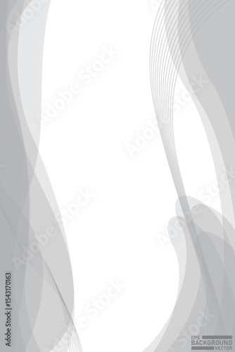 Abstract white and gray wave background