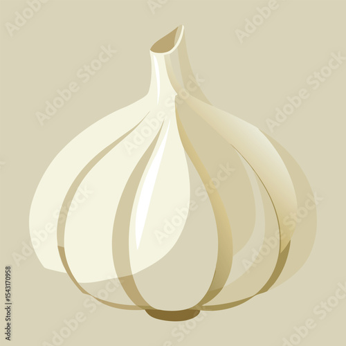 garlic isolated on white background