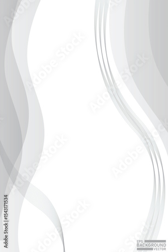 Abstract white and gray wave background