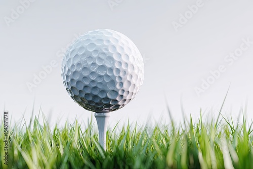 Golf ball on tee in grass (4)