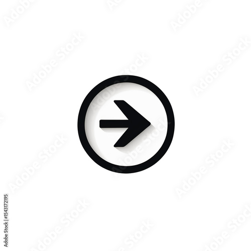 Free Download Right arrow icon in circle transparent background simple design - GFXLoad