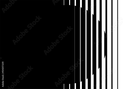Striped vector background. Black and white digital pattern of parallel lines for poster, cover, packaging. Design element.