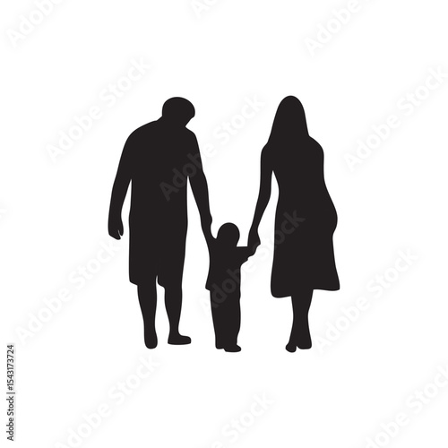 Parents day silhouette 
