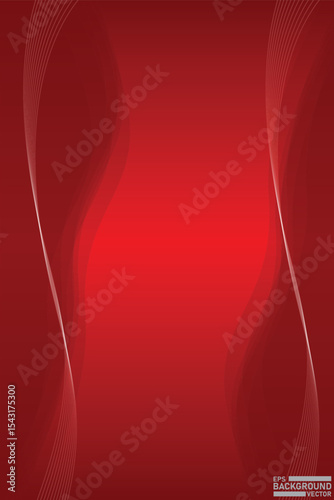 Red abstract background with white curves