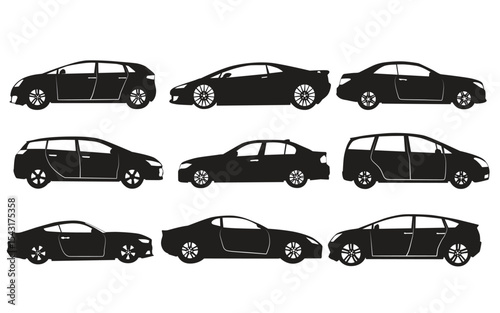 vector set of cars