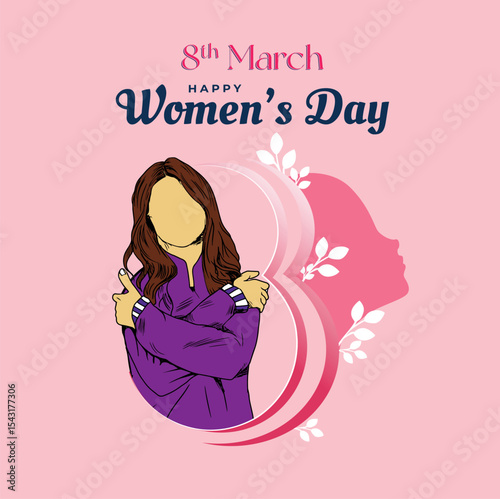 Creative Women's Day ad design celebrating female empowerment, strength, and elegance with bold visuals and inspiring themes.