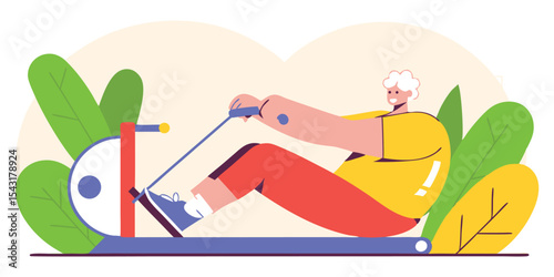 A cartoon vector illustration of a woman on the beach with a surfboard and a girl at a ski resort, both enjoying summer and winter sports
