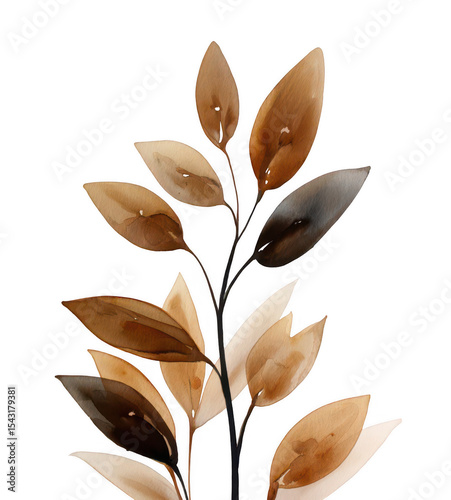 Brown Leaves Art Print