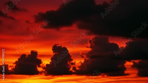 Dramatic sunset cloudscape