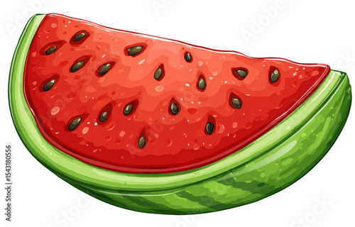 Watermelon slice close-up