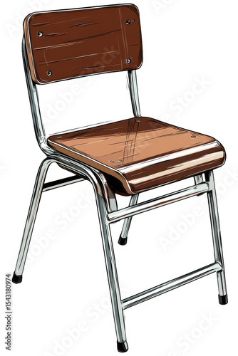 School Chair Illustration