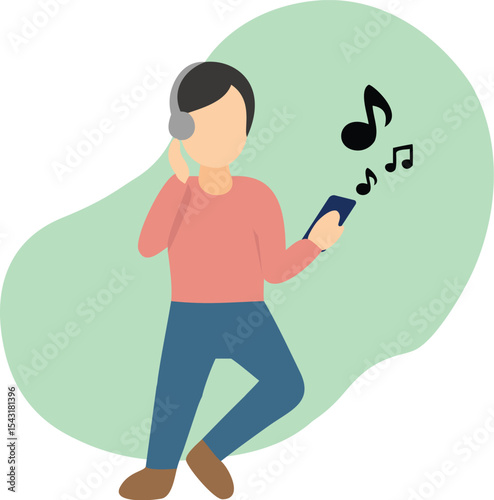 boy listening to music