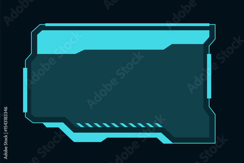Sci-Fi Interface HUD Elements. vector sci-fi UI components. Features modern HUD shapes, futuristic text boxes, and holographic callouts. Ideal for cyberpunk, VR, AR, and digital dashboards