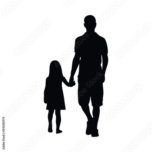 Parents day silhouette 