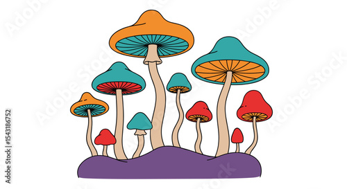 Exploring Fungi A Colorful Collection of Mushrooms and Their Natural Forest Habitats