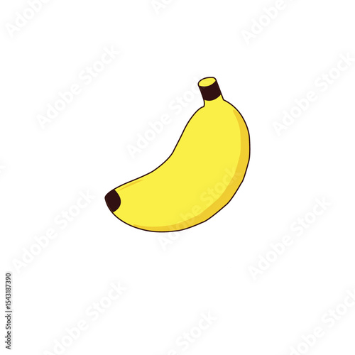 Simple vector banana illustration. banana icon