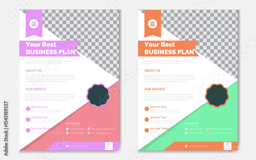 A Bundle of 2 Templates of Different colors professional a4 Size Creative Simple Modern Corporate Business Flyer Design. Simple Elegant wonderful and Unique Flyer Design. 
 
